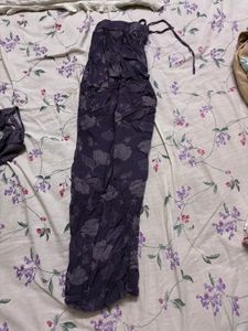 Purple Floral Print Kurta