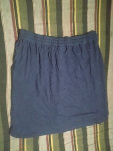 Navy Blue Casual Skirt