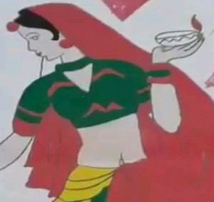 Hand made wall paper painting 1 pic