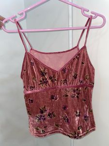 Floral Velvet Cami Top