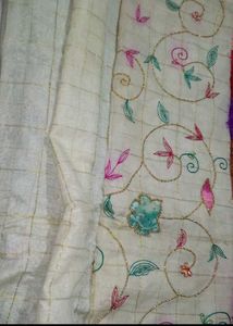 Embroidered sari