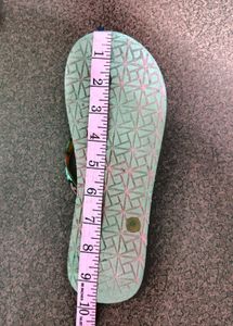 Women's Blue Floral Flip Flops | UK 4 | Lightweigh