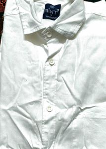 Men's White Cotton Shirt