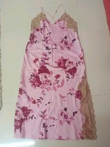 Lace Trim Floral Slip Dress