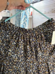 Floral Print Midi Skirt