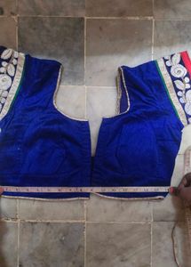 Royal Blue Embroidered Blouse