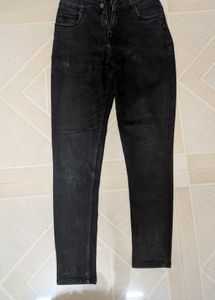 Black Washed Denim Jeans