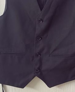 Black Tailored Vest with Pockets