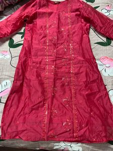 Beautiful Pink Embroidered Kurta
