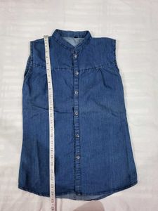 Sleeveless Denim Shirt