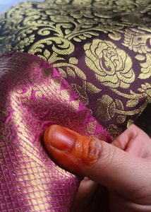 Elegant german zari Silk Brocade Saree