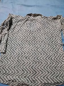 Chevron Print Button-Down Shirt