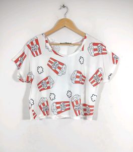 Smarty Pants White Printed WesternTop(Women)