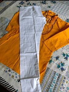 8/10 years Boys Yellow Embroidered Kurta Set❤