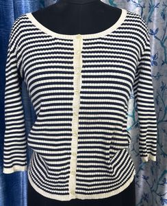 Striped Cropped Knit Top + free