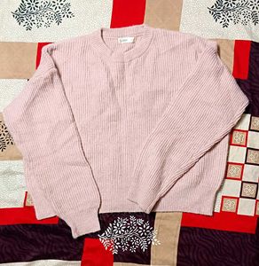 Cute Light Pink Knit Sweater