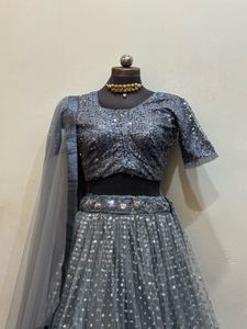 Sparkling Grey Lehenga