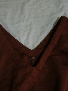 Cute V Neck Crop Sweatshirt 🤎