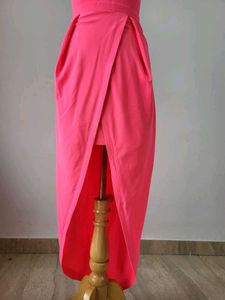 Stunning Hot Pink Halter Neck Dress