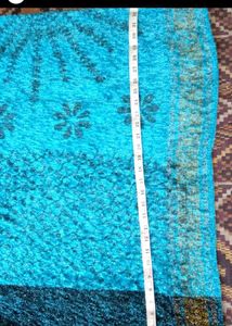 Blue Patterned Scarf