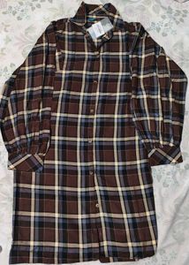 Women long checkered Top