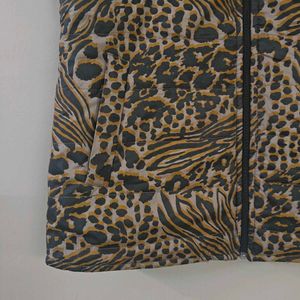 Animal Print Puffer Vest