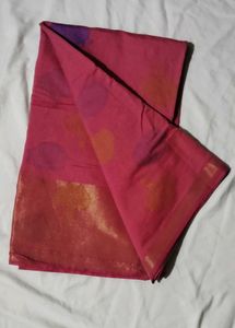 Elegant Pink Printed Saree never used