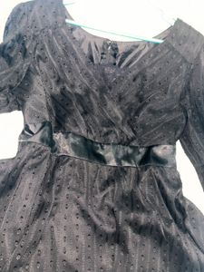Elegant Black Sheer tops
