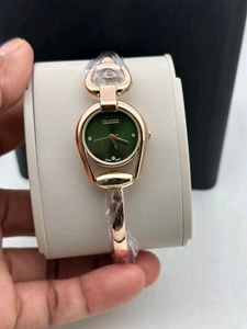 Gucci Women's Bangle Watch Green Dial