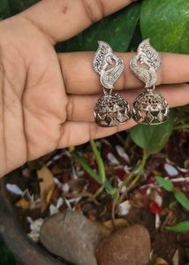 Exquisite Peacock Jhumka Earrings