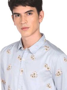 Flying Machine Floral Print Casual Shirt