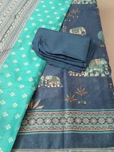 Beautiful Teal Elephant Print Suit