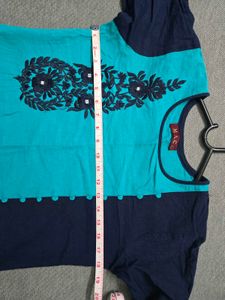 Stylish Blue Embroidered Kurta