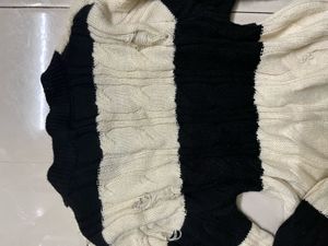 Striped cropped sweater