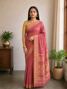 Fulrani Mayur Cotton Baluchari Saree
