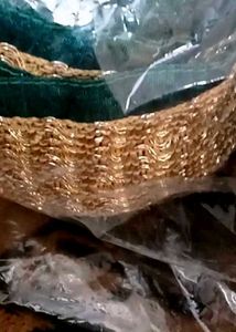 Exquisite Indian Sari with Gold Embellishments