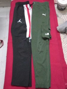 Men's Track Pants black and green waist 30 inches