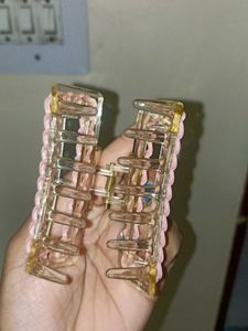 Stylish Pink Chain Hair Claw Clip