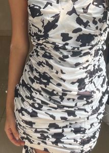 Cow Print Bodycon Mini Dress🖤🤍