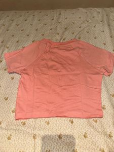 Coral Cropped T-Shirt