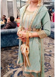 Elegant Indian Suit with Dhoti pants n Dupatta