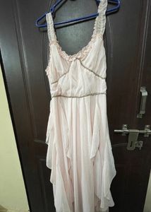 Chic Pink Layered Dress