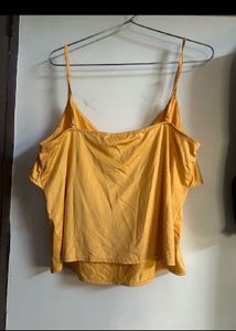 Chic Yellow Ruffled Cami Top
