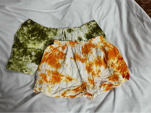 Tie-Dye Shorts in orange