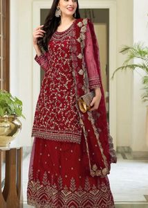 Stunning Red Embroidered Lehenga Choli