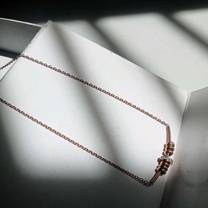 Chic Copper &amp; Crystal Necklace