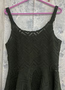 Chic Chevron Knit Top with Pearls