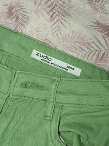 Green Wide Leg Jeans