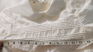 Elegant White Cotton Dress
