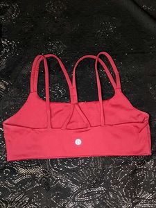 Maroon Sports Bra with Criss-Cross Straps